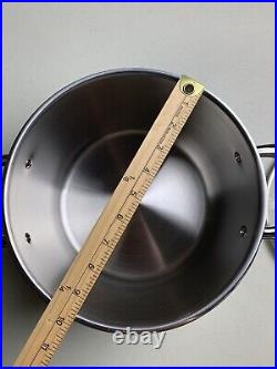 Chantal 21 Steel Induction Large Heavy Stock Pot with Glass Lid 8 Quart New