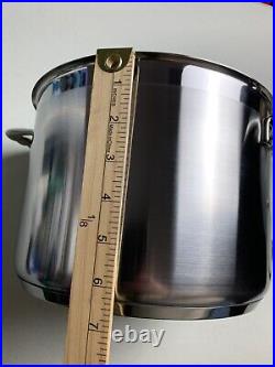 Chantal 21 Steel Induction Large Heavy Stock Pot with Glass Lid 8 Quart New