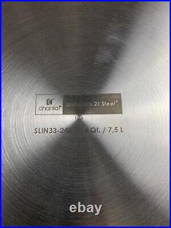 Chantal 21 Steel Induction Large Heavy Stock Pot with Glass Lid 8 Quart New
