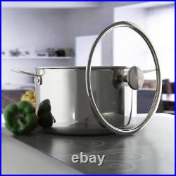 Chantal 7 qt. Stock Pot in Polished With Glass Lid Stainless Steel Heavy Duty