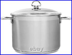 Chantal 8 Qt Induction 21 Steel Cooking Stockpot with Glass Lid NEW