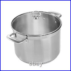 Chantal Induction 21 Steel 8 qt. Stock Pot with Glass Lid Chantal Induction 21 Steel 8 qt. Stock Pot with Glass Lid