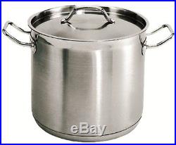 ChefLand 8 Qt. Stainless Steel Stock Pot, Induction Ready 3-Ply Clad Base, withLid