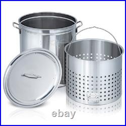 Chef'S Secret Chefs Secret 82 Quart Stainless Steel Stockpot WithBasket Perfect