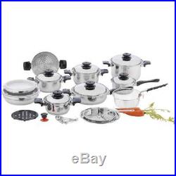 Chef's Secret 28-pc 12-Element KT928 T304 Stainless Waterless Cookware Set