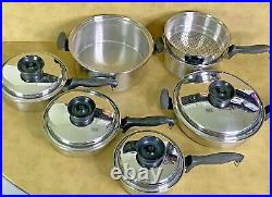 Chef's Ware By Townecraft Waterless Cookware T304 Stainless 18 Pc Set USA