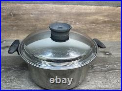 Chef's Ware Townecraft 6 Qt Multi Core Stainless Stock Bean Pot Dutch Oven & Lid