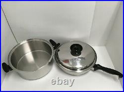Chef's Ware Townecraft Waterless 6 Qt Stockpot, 11 Fry Pan, Lid T-304 Stainless