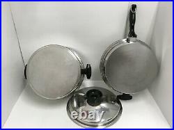 Chef's Ware Townecraft Waterless 6 Qt Stockpot, 11 Fry Pan, Lid T-304 Stainless