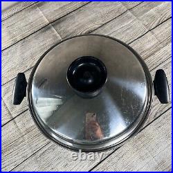 Chef's Ware by Townecraft 6 Quart Pan & Lid 10 3/4 Stainless Pan Handled