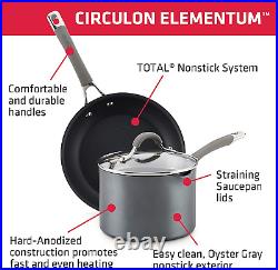 Circulon Elementum Hard Anodized Nonstick Stock Pot/Stockpot with Lid, 7.5 Quart