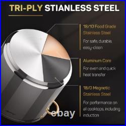 Ciwete High Grade 32cm/20 Quart 3 Ply Stainless Steel Stock Pot With Lid Cookware