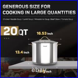 Ciwete High Grade 32cm/20 Quart 3 Ply Stainless Steel Stock Pot With Lid Cookware