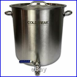 Coldbreak 10 Gallon Brewing Kettle (40 Quart) Ball Valve, Stock Pot, Stainless