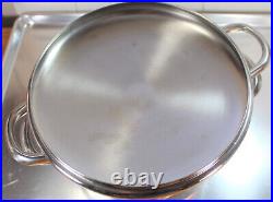 Commercial Copper Clad Bottom Revere Ware 10 QT Stock Pot Pan Pasta Steamer VTG