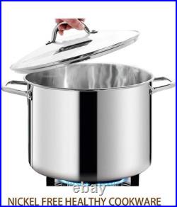 Commercial Grade 12QT Soup Pot Nickel Free Stainless Steel