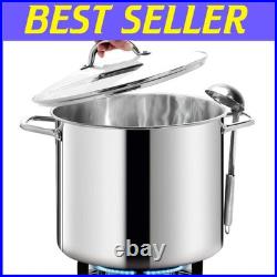 Commercial Grade 20 Quart Stock Pot with Lid Healthy Heavy Duty Cookware