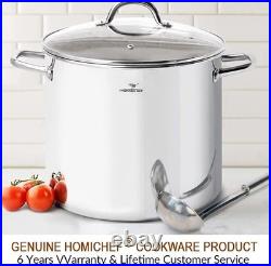 Commercial Grade 20 Quart Stock Pot with Lid Healthy Heavy Duty Cookware