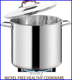 Commercial Grade Large Stock Pot 24 Quart Nickel Free Stainless Steel Cookware
