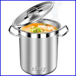 Commercial Grade Large Stock Pot Soup Pot with Lid Non-Nickel Stainless S Commercial Grade Large Stock Pot Soup Pot with Lid Non-Nickel Stainless S