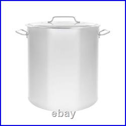 Concord 40 qt. Stock Pot Stainless Steel H 15.5 in, W 14 in With Lid Durable