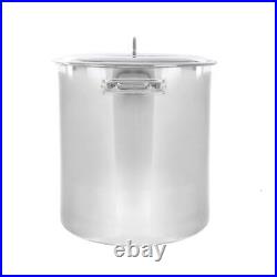 Concord 40 qt. Stock Pot Stainless Steel H 15.5 in, W 14 in With Lid Durable
