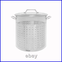 Concord Cookware Stock Pot WithSteamer Basket+Lid Fryer Accessory Stainless Steel