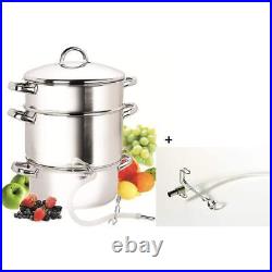 Cook N Home Stock Pot Stainless Steel+Dishwasher Safe+Leak Proof Lid+Handle