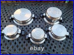 Cook World 10 Piece Set With Nutrithermic Base T304 Stainless Steel