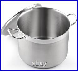 Cooks Standard 20 Quart Stainless Steel Silver Stockpot with Lid NC-00330 NEW
