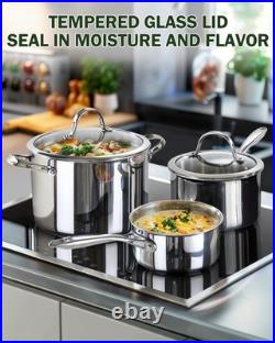 Cooks Standard 6-Piece Multi-ply Clad Stainless Steel Cookware Set 02817