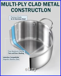 Cooks Standard 6-Piece Multi-ply Clad Stainless Steel Cookware Set 02817