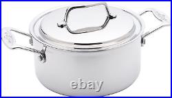 Cookware 5-Ply Stainless Steel 3 Quart Stock Pot with Cover, Oven and Dishwasher
