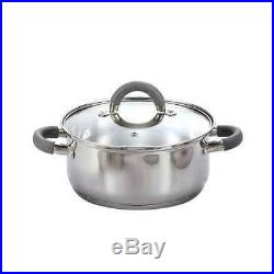 Cookware Set 12 Piece Stainless Steel Induction Safe Frying Sauce Pan Stock Pot