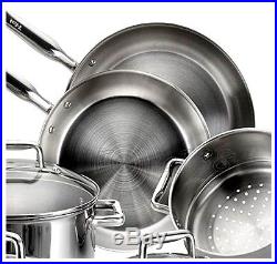 Cookware Set 12pc Stainless Steel Cooking Kitchen Pans Pots Stockpot Dishwasher