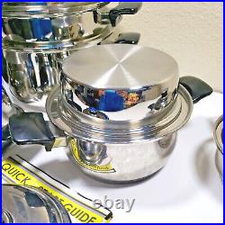 Cookworld Audiotherm Series T304 Stainless Steel Pots & Pans 17+pc Lot Cookware