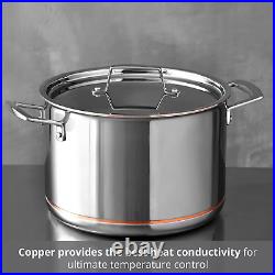 - Copper Core 5 Ply 8 Quart Stock Pot with Stainless Steel Lid Stainless Steel