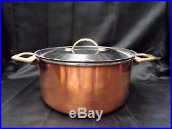 Copper and Stainless Steel Stock Pot with Lid