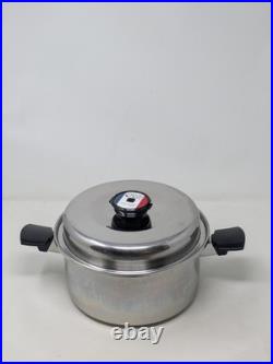 Cordon Bleu 6.5 Qt Stockpot 7-Ply Surgical T304 Stainless Dutch Oven Fry Pan Lid