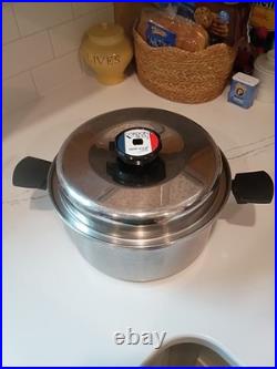 Cordon Bleu 6.5 Qt Stockpot 7-Ply Surgical T304 Stainless Dutch Oven Fry Pan Lid