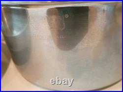 Cordon Bleu 6.5 Qt Stockpot 7-Ply Surgical T304 Stainless Dutch Oven Fry Pan Lid