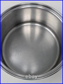 Cordon Bleu 6.5 Qt Stockpot 7-Ply Surgical T304 Stainless Dutch Oven Fry Pan Lid
