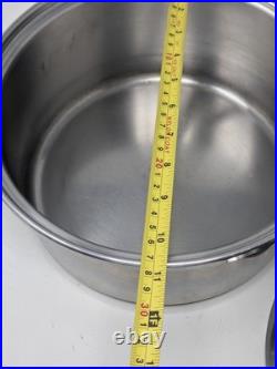 Cordon Bleu 6.5 Qt Stockpot 7-Ply Surgical T304 Stainless Dutch Oven Fry Pan Lid