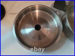Cordon Bleu 6.5 Qt Stockpot 7-Ply Surgical T304 Stainless Dutch Oven Fry Pan Lid