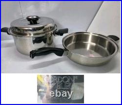Cordon Bleu 6 Qt Stockpot 7-Ply Surgical T304 SS Dutch Oven & Sauté Pan One Lid