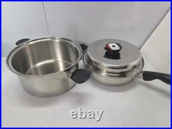 Cordon Bleu 6 Qt Stockpot 7-Ply Surgical T304 SS Dutch Oven & Sauté Pan One Lid