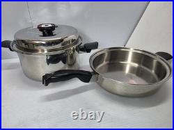 Cordon Bleu 6 Qt Stockpot 7-Ply Surgical T304 SS Dutch Oven & Sauté Pan One Lid