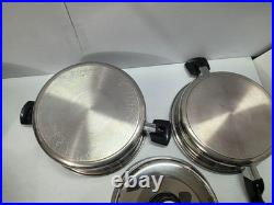 Cordon Bleu 6 Qt Stockpot 7-Ply Surgical T304 SS Dutch Oven & Sauté Pan One Lid