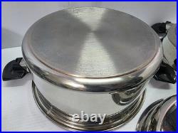 Cordon Bleu 6 Qt Stockpot 7-Ply Surgical T304 SS Dutch Oven & Sauté Pan One Lid