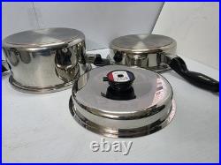 Cordon Bleu 6 Qt Stockpot 7-Ply Surgical T304 SS Dutch Oven & Sauté Pan One Lid